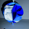 Dekorace - Fleurogami koule - modrá  O-06