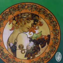 Látkový obrázek Alfons Mucha - Ovoce6