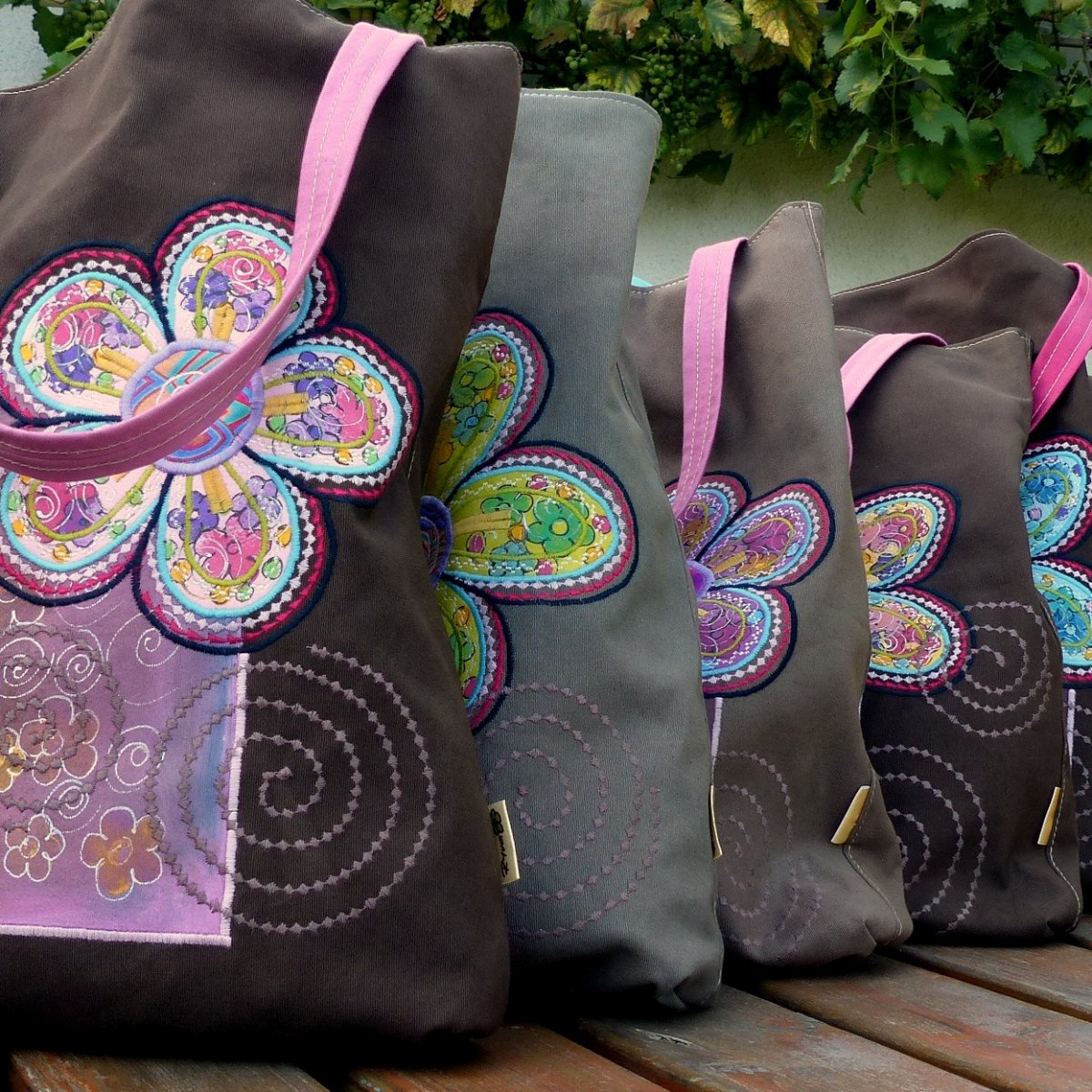 Taška nejen na nákupy - S růžovým květem