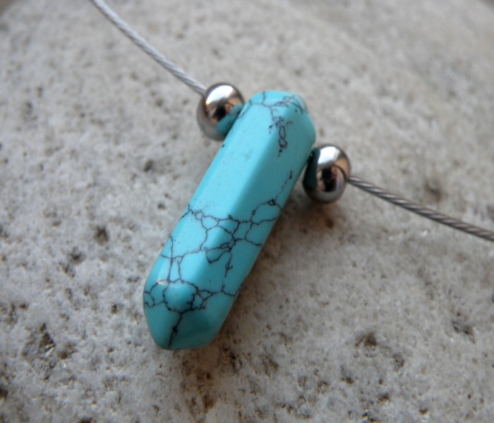 Náhrdelník - Nerez + tyrkenit