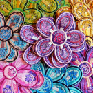 Aplikace květina - průměr 12 cm