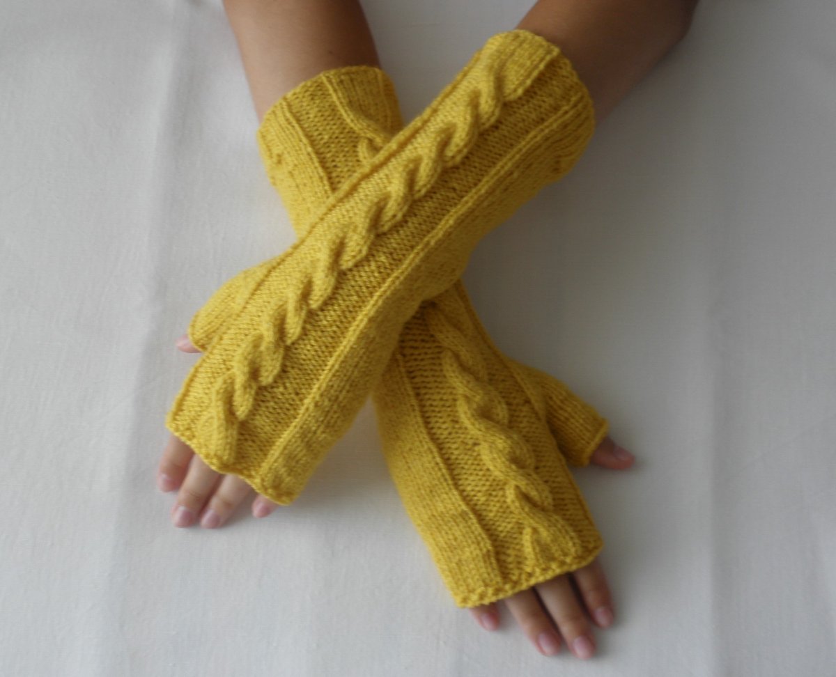 Rukavice - návleky polodlouhé