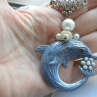Náhrdelník -delfín s perlou
