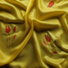 Kvítí - žlutý hedvábný pléd