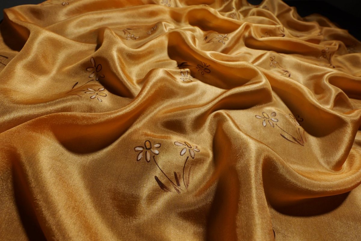 Kvítky - hedvábný šátek