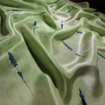 Levandulky - hedvábný šátek