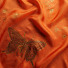 Oranžoví motýli - hedvábná šála