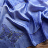 Modří motýli - hedvábná šála