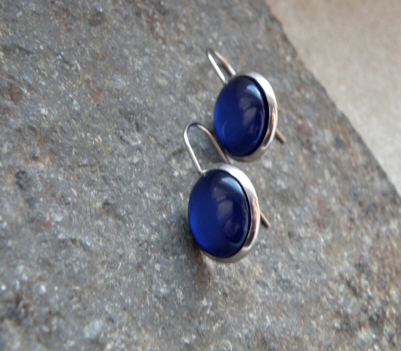 Naušnice - nerez barevná pryskyřice