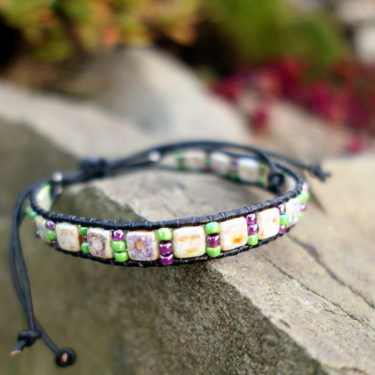 Igor - náramek typu wrap s kůží