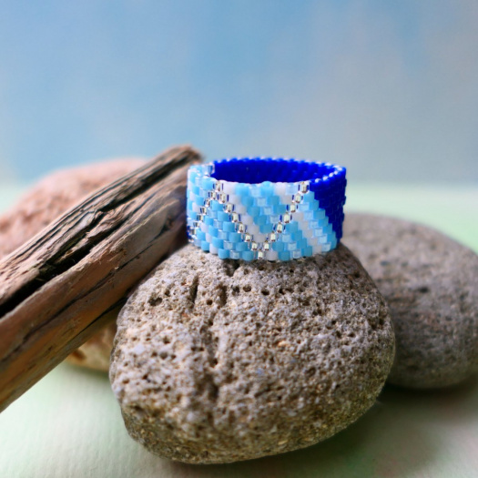 Kieru - prsten z korálků (širší)