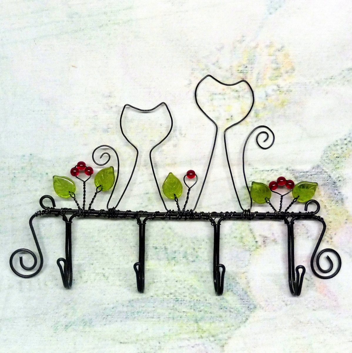 S kočkami - věšák 4háčky