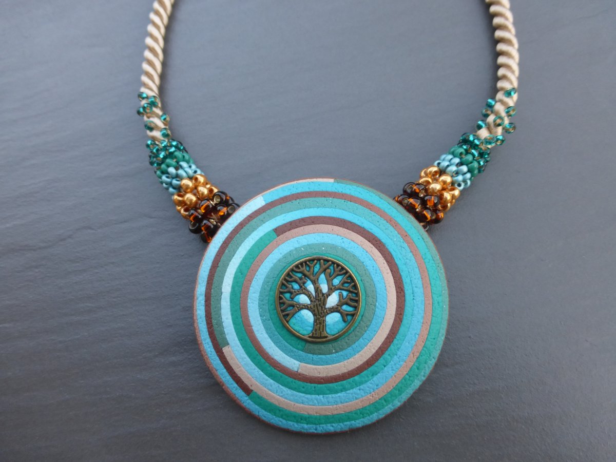 Přívěsek letorkuhy tyrkys s korálky