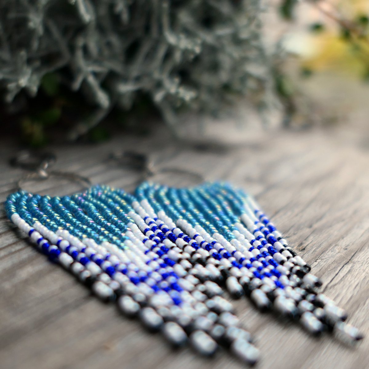 Agáta - dlouhé náušnice