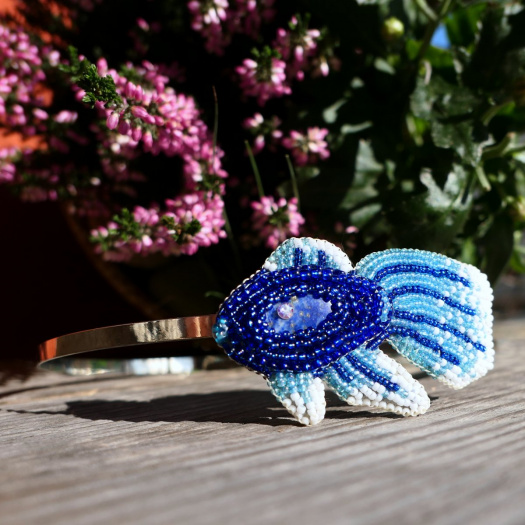 Rybičková - čelenka do vlasů s lapis lazuli