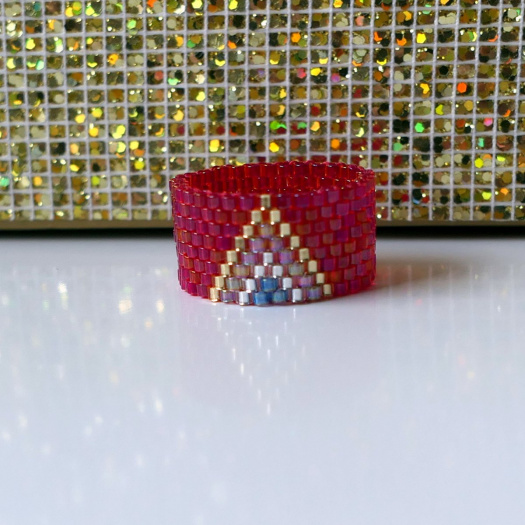 Frane - prsten z korálků (širší)