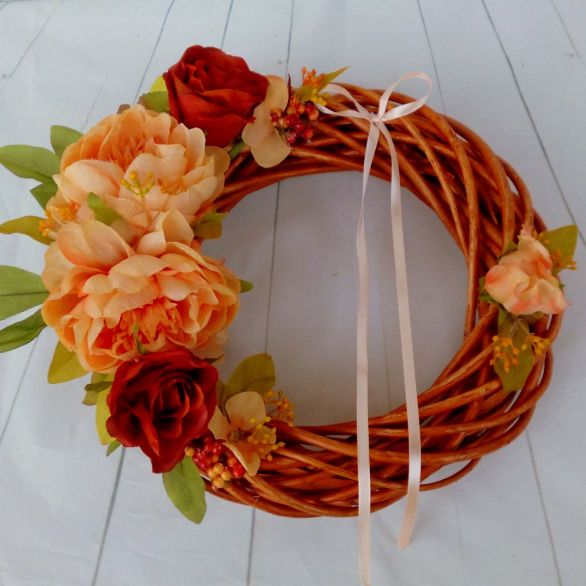 Pomeranče s medem_věnec na dveře