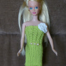 Barbie-Mini jednobarevné s kytičkou a perličkami 