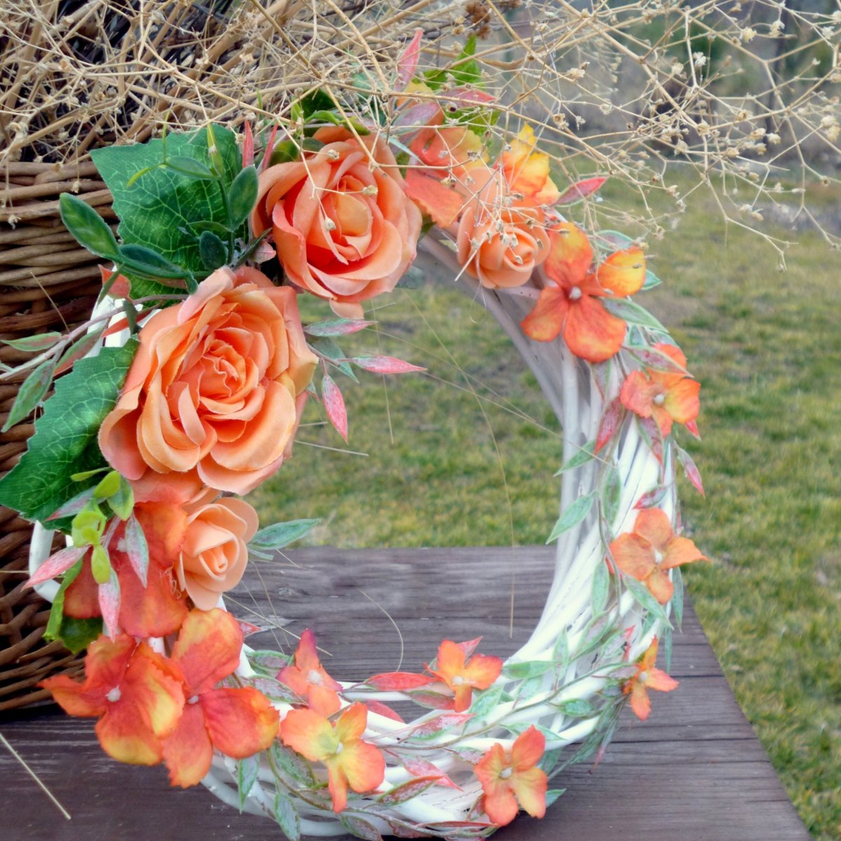 Něžný dotek slunce_věnec na dveře