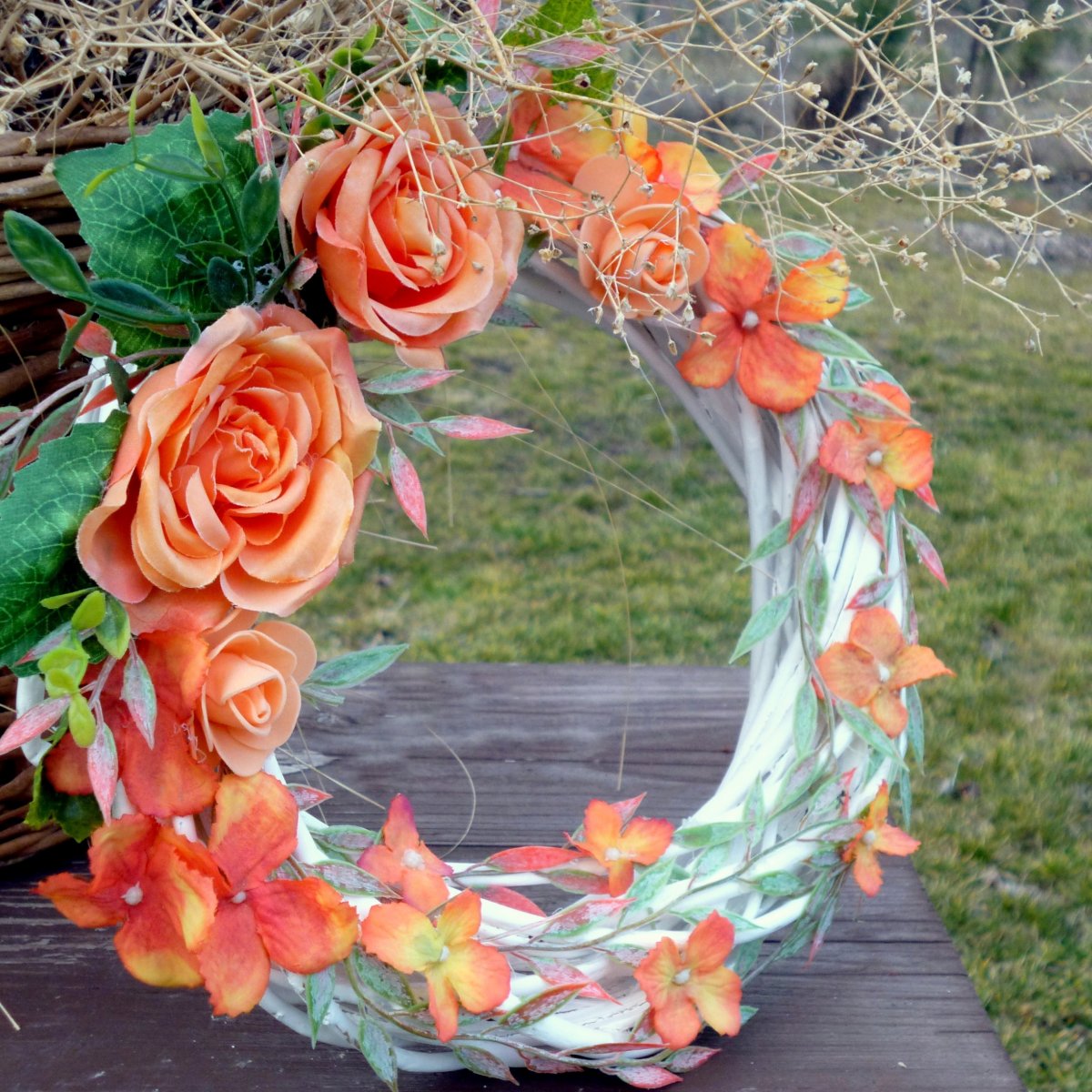 Něžný dotek slunce_věnec na dveře