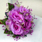 Kytice růží ve fuchsiových odstínech_svatební