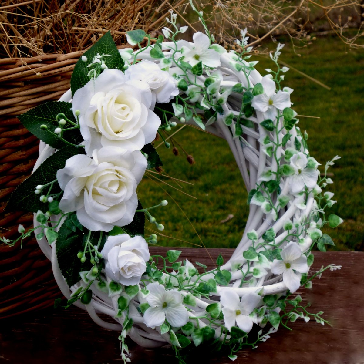 Jako nevěsta_věnec na dveře