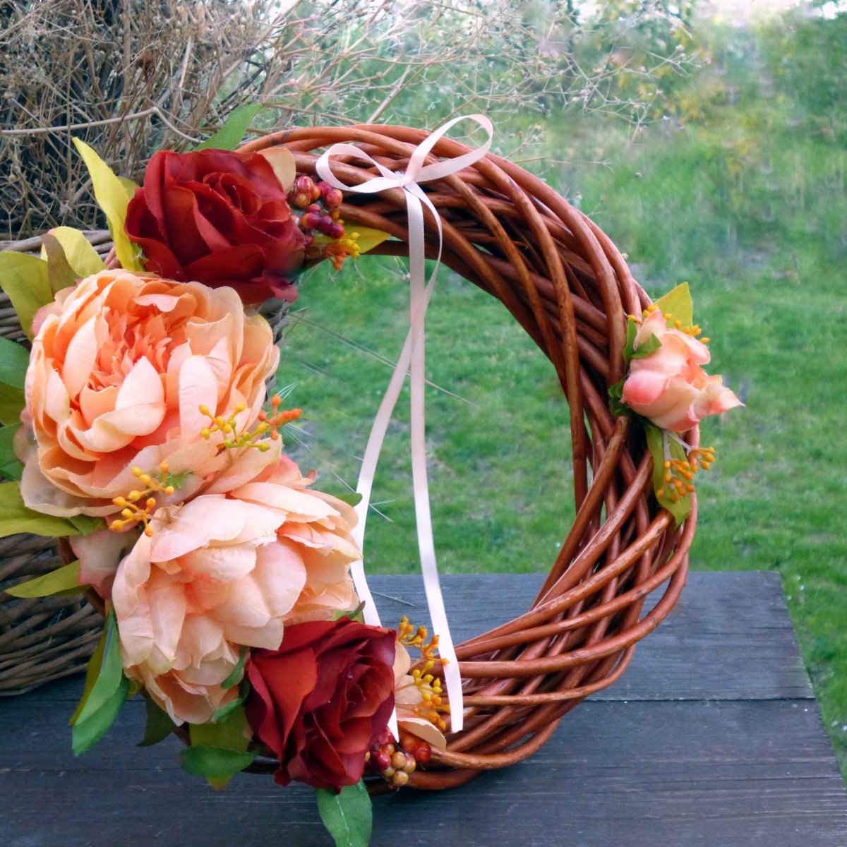 Pomeranče s medem_věnec na dveře