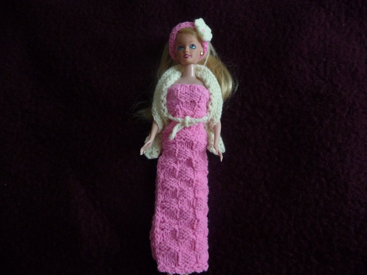 Barbie-Dlouhé růžové šaty