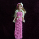 Barbie-Dlouhé růžové šaty
