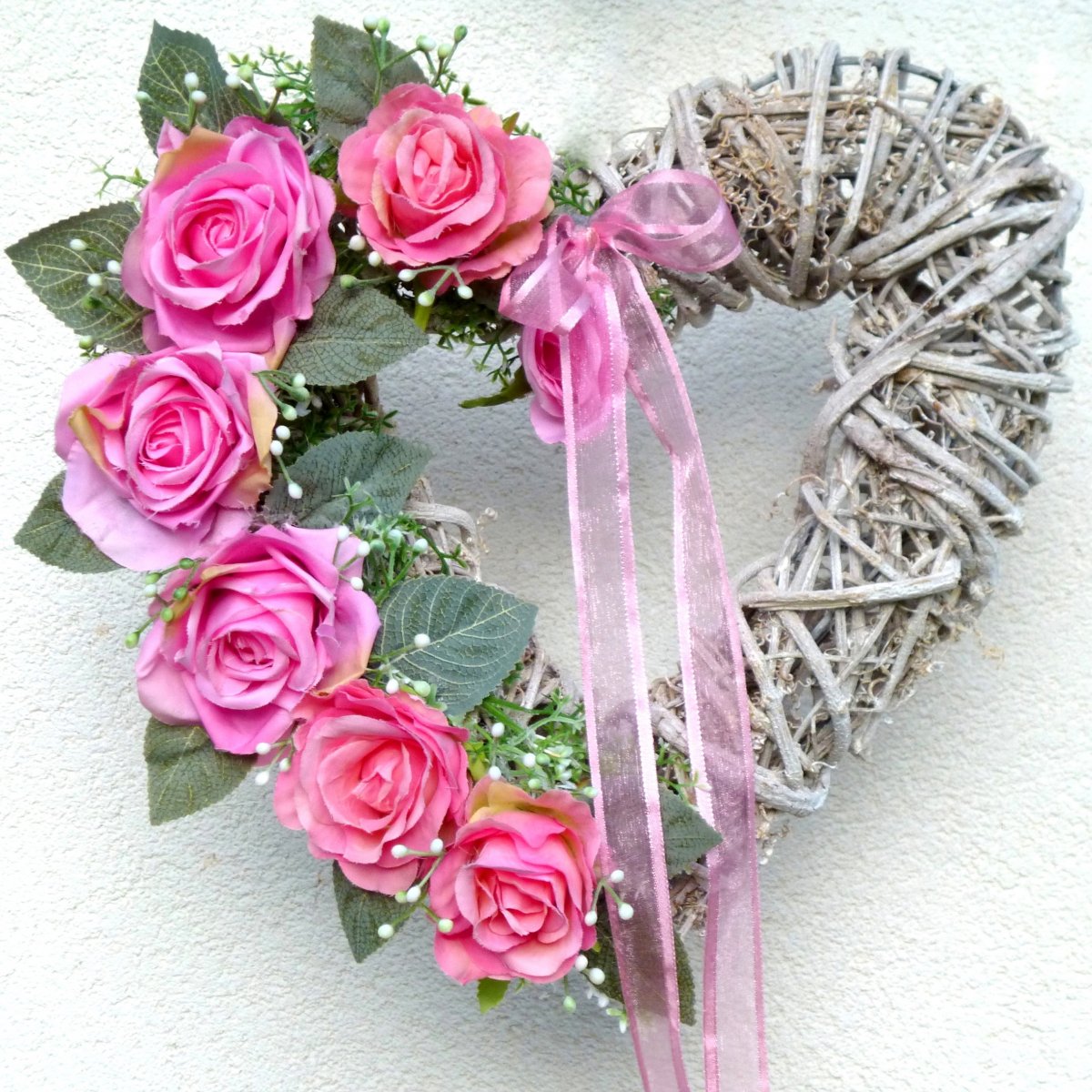 Velké révové srdce s růžemi