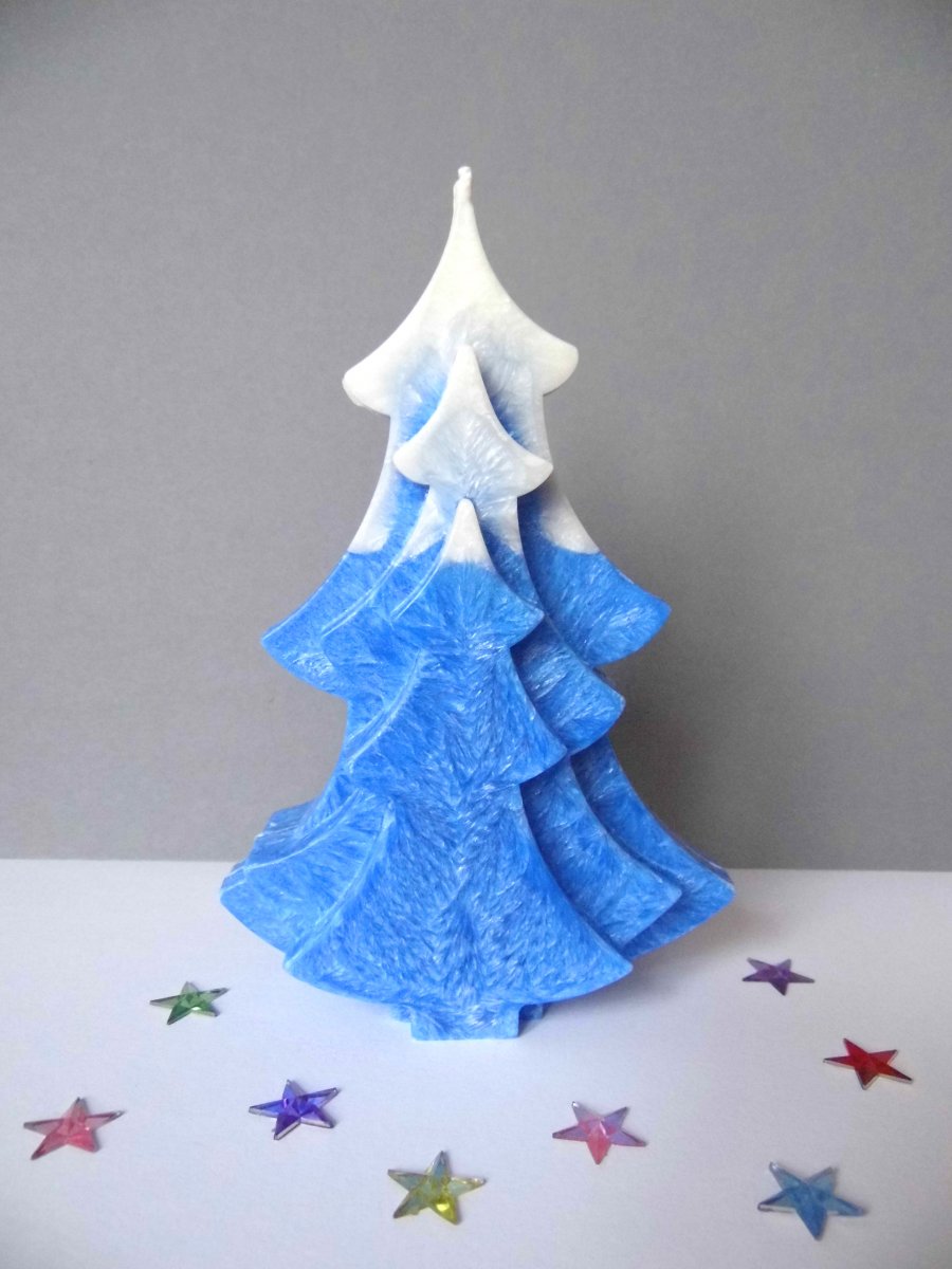 Svíčka - stromeček (modrá)