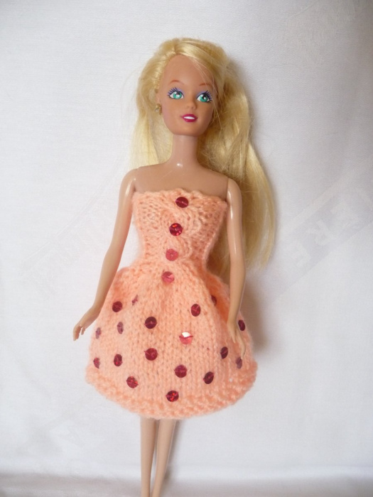 Barbie-Šatičky meruňkové s flitry