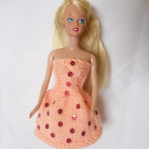 Barbie-Šatičky meruňkové s flitry