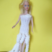 Barbie-Svatební bílé šaty s vrtulkama