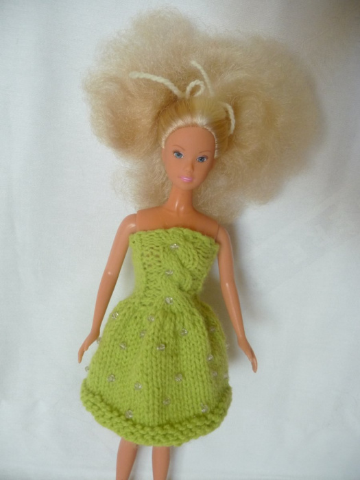 Barbie-Šatičky zelené s korálky