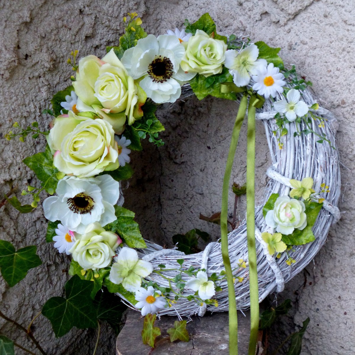 Věnec na dveře_Jarní koktejl_35 cm