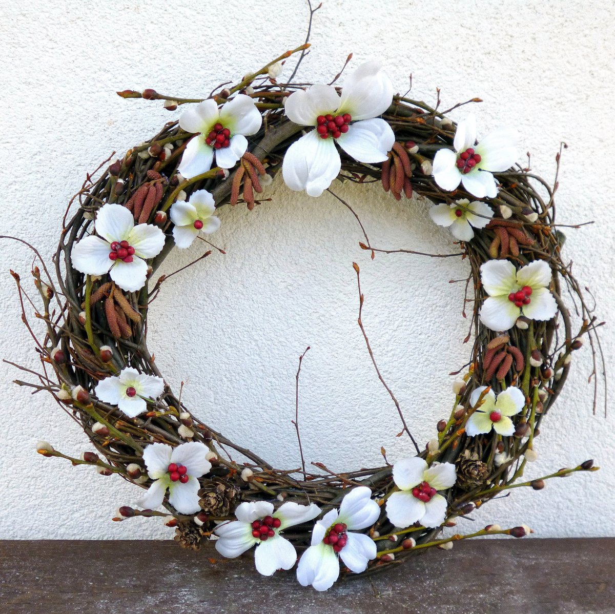 Přírodní rozcuchánek s klematisem_30 cm