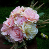 Svatební kytice růžová _SKLADEM