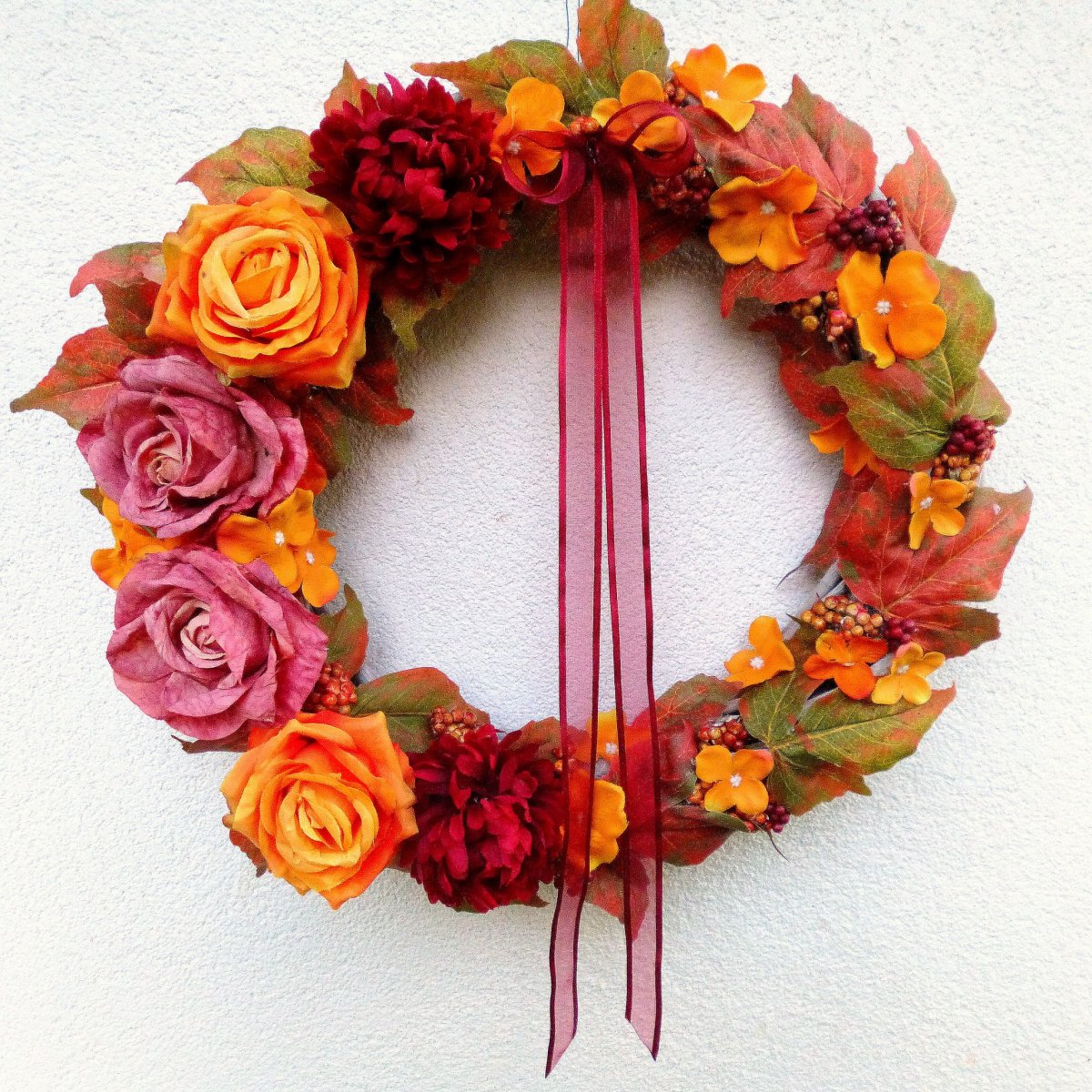 Velký podzimní věnec 40 cm