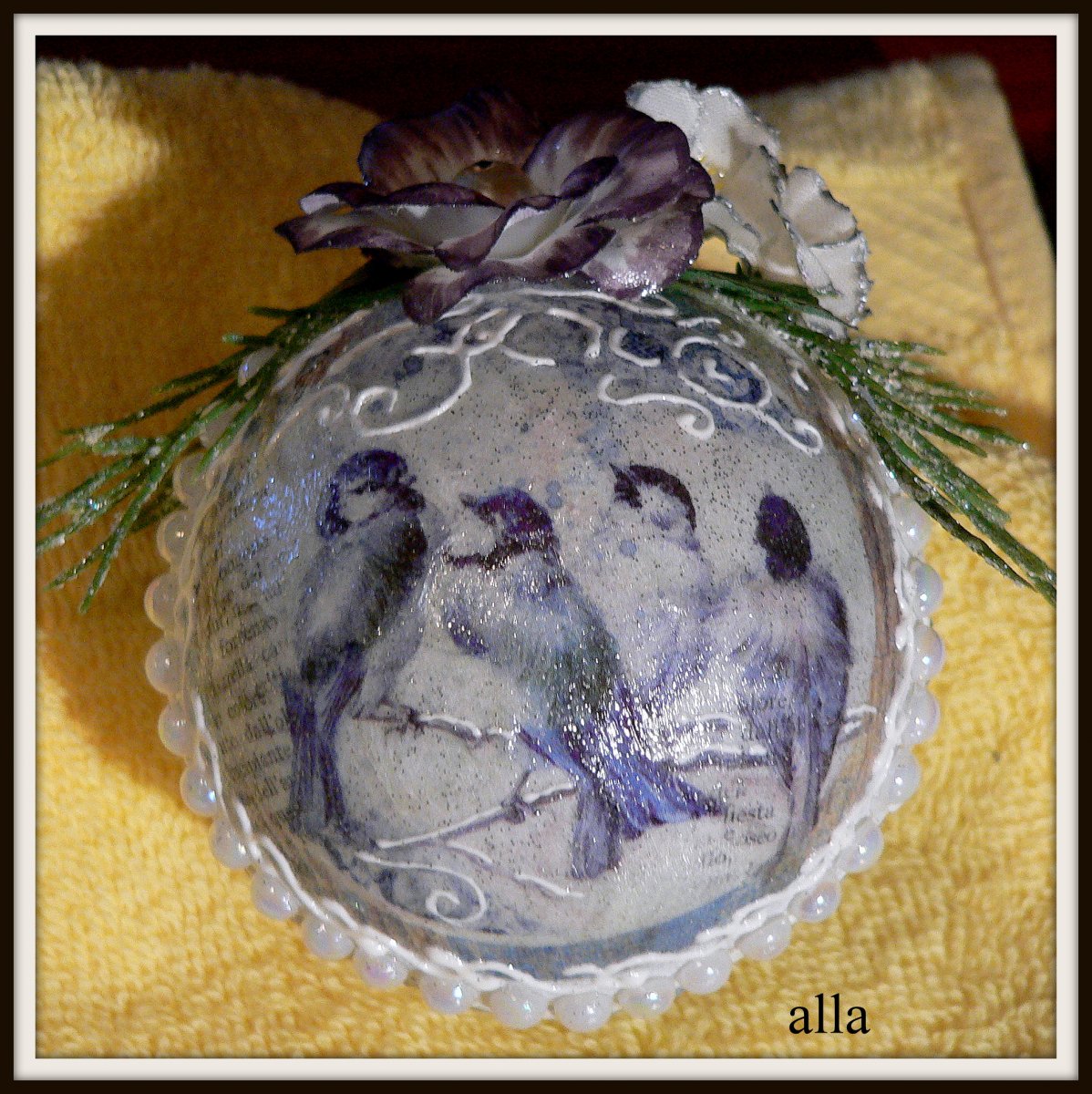 vánoční ozdoba - ptáčci