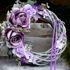 Purple Rain_věnec s fialovými růžemi