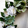 Green Romance_ věnec s květy v zelených odstínech 30 cm