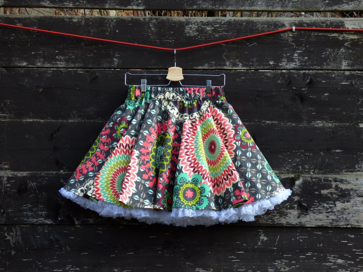 FuFu sukně mandala šedá + 2x mini verze