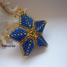 Vánoční 3D hvězda - modro-zlatá