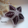 Vánoční 3D hvězda - fialová s čirou