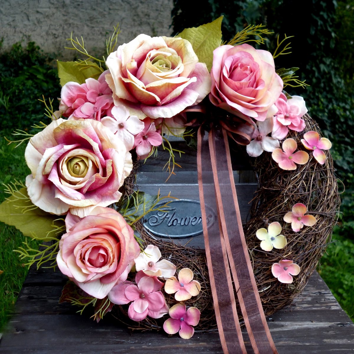 Věnec v podzimních barvách