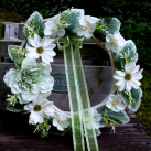 Věneček v zelených odstínech_ 28 cm