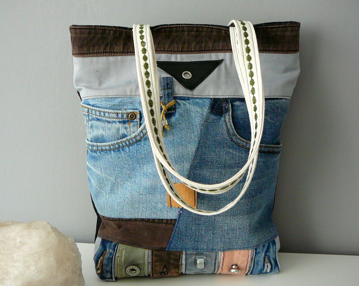  Džínová kabelka-taška.