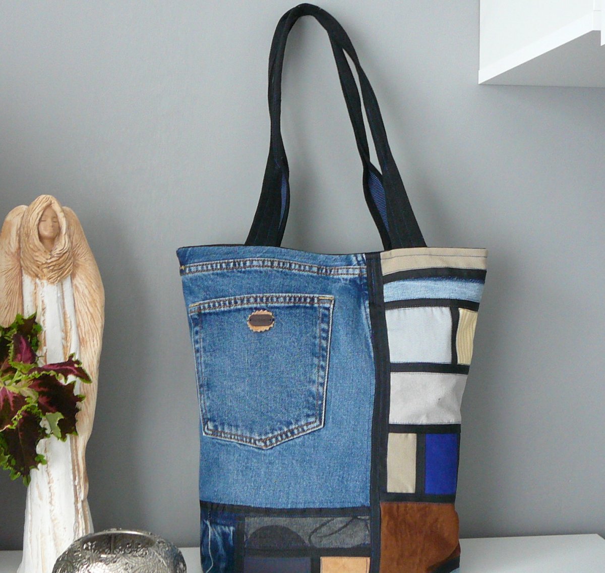  Džínová kabelka-taška.