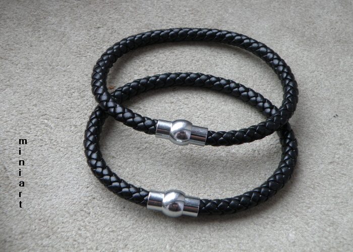 Náramek - imitace kůže, 